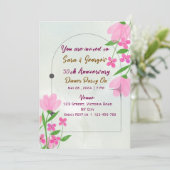 Wedding Anniversary Invitations  Einladung (Stehend Vorderseite)