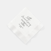 Wedding Anniversary Personalized BW Modern Serviette (Ecke)