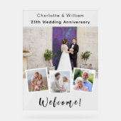 Wedding anniversary photo welcome clear sign acrylschild (Vorderseite)