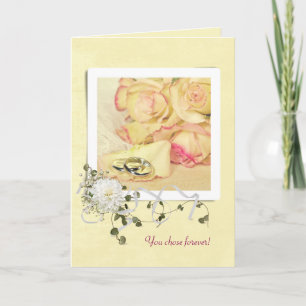 Wedding Anniversary Roses in snaphot frame Karte