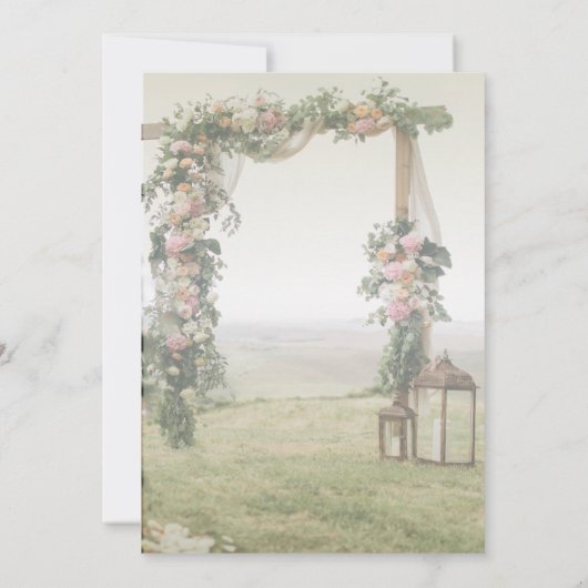 Wedding Arbor Lantern Brautparty Einladung (Rückseite)