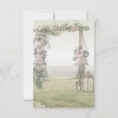 Wedding Arbor Lantern Empfang Einladung (Rückseite)