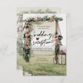 Wedding Arbor Lantern Empfang Einladung (Vorne/Hinten)