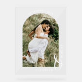 Wedding Arched Photo Welcome Sign Acrylschild (Vorderseite)