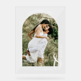Wedding Arched Photo Welcome Sign Acrylschild