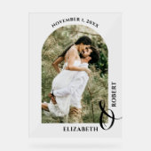 Wedding Arched Photo Welcome Sign Acrylschild (Vorderseite)