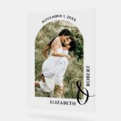 Wedding Arched Photo Welcome Sign Acrylschild (Winkel)