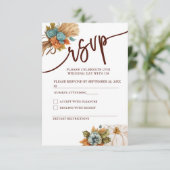 Wedding Attendance Response Card RSVP Karte (Stehend Vorderseite)