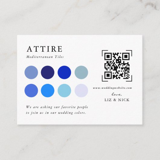 Wedding Attire | QR Code Scan Enclosure Card Begleitkarte (Vorderseite)