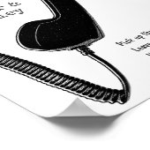 Wedding Audio Gästebuch Black Phone auf White 8x10 (Ecke)