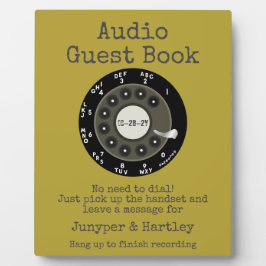 Wedding Audio Guest Book Black Rotary Dial Avocado Fotoplatte