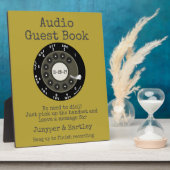 Wedding Audio Guest Book Black Rotary Dial Avocado Fotoplatte (Seite)