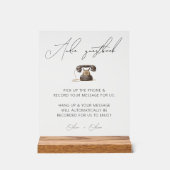 Wedding audio guestbook acrylic sign acrylschild (Vorderseite)
