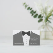 Wedding auf Art-Mann-Anzugs-moderne Upscale Mode Visitenkarte (Stehend Vorderseite)