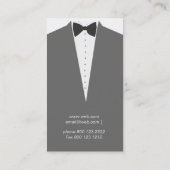 Wedding auf Art-Mann-Anzugs-moderne Upscale Mode Visitenkarte (Rückseite)
