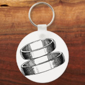 Wedding Bands Sketch Schlüsselanhänger (Vorderseite)