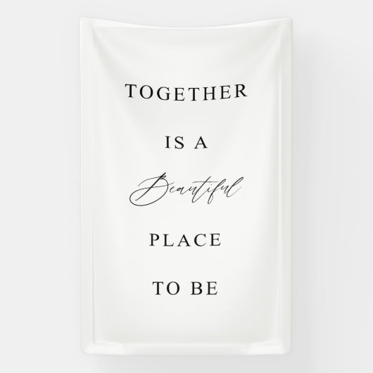 Wedding Banner “Together Is a Beautiful Place" (Vertikal)