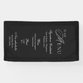 Wedding Bar Menu | Modern Black & White Sign Banner (Horizontal)