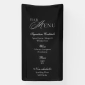 Wedding Bar Menu | Modern Black & White Sign Banner (Vertikal)