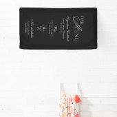 Wedding Bar Menu | Modern Black & White Sign Banner (InSitu)