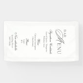 Wedding Bar Menu | Modern Black & White Sign Banner (Horizontal)