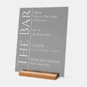 Wedding Bar Sign - Custom Acrylic Drink Display Acrylschild (Winkel)