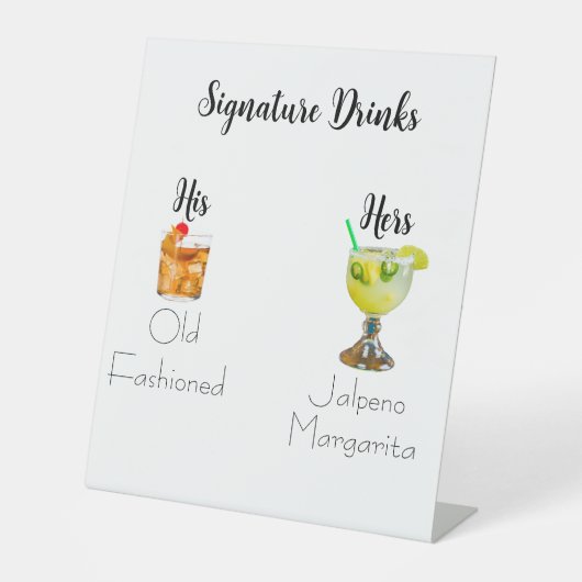 Wedding Bar Sign Sockelschild (Vorderseite)