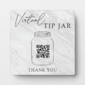 Wedding Bar Virtual Tip Jar QR Code Signature Plaq Fotoplatte (Vorderseite)