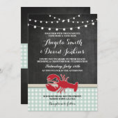 Wedding Beach Chalk Crawfish Boil Lobster Einladun Einladung (Vorne/Hinten)