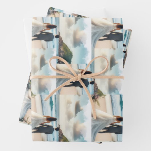 Wedding Beach Couple Geschenkpapier Set (Beispiel)