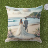 Wedding Beach Couple Kissen (Gras)