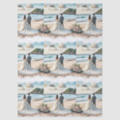 Wedding Beach Couple Seidenpapier (Vorderseite)
