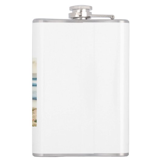 Wedding Beach Couples Flachmann (Rückseite)