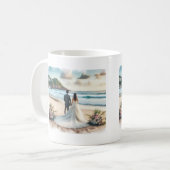 Wedding Beach Couples Kaffeetasse (Vorderseite Links)