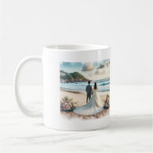 Wedding Beach Couples Kaffeetasse (Links)