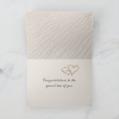 Wedding Beach Hearts in Sand Karte (Innenseite)