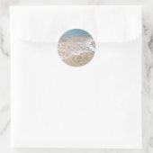 Wedding Beach Hearts Runder Aufkleber (Tasche)