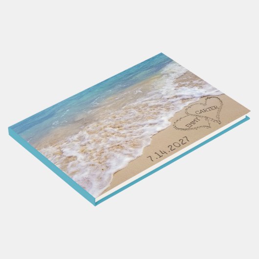 Wedding Beach hört mit Namen Gästebuch (Ecke)