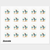 Wedding Beach Kiss Sticker (Blatt)