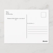 Wedding Beach Szene mit Starfish Danke Postkarte (Rückseite)