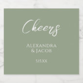Wedding Beer Labels Elegant Typography Bierflaschenetikett (Einzelnes Label)