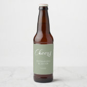 Wedding Beer Labels Elegant Typography Bierflaschenetikett (Vorderseite)