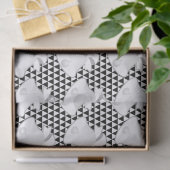 Wedding Bells Blk White Geo Seidenpapier (Geschenk)