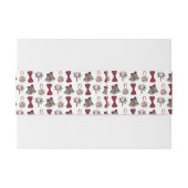 Wedding Bells Blume Bow Krawatte Bridal Rose Bouqu Einladungsbanderole (Rückseitenbeispiel)