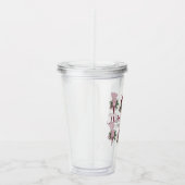 Wedding Bells Bow Krawatte Floral Bouquet Jubiläum Acryltrinkbecher (Rechts)