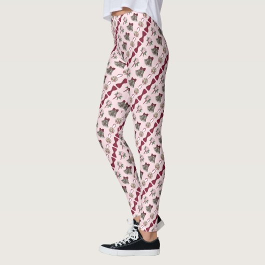 Wedding Bells Bridal Rose Blume Bowtie Leggings (Links)