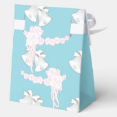 Wedding Bells Floral Pastel Blue Vielen Dank Geschenkschachtel (Rückseite)