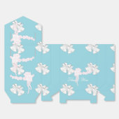 Wedding Bells Floral Pastel Blue Vielen Dank Geschenkschachtel (Ungefaltet)