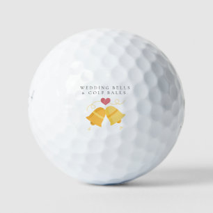 'Wedding Bells & Golf Balls' Hochzeitsgeschenk zur Golfball