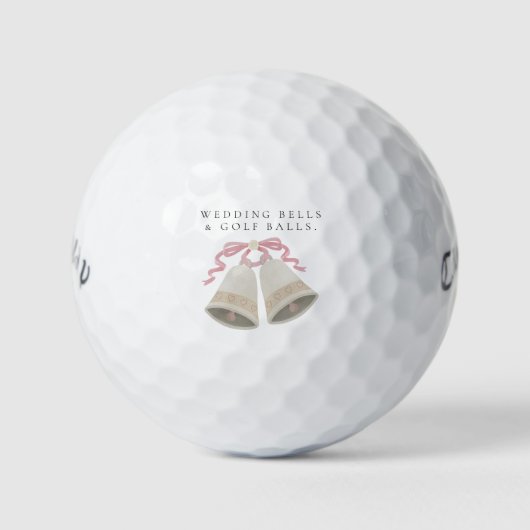 'Wedding Bells & Golf Balls' Wedding Favor Gift  Golfball (Vorderseite)